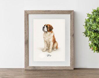 CUSTOM PET PORTRAIT/Watercolor Pet Portrait-white/Custom Pet Memorial/Portrait Dog Cat Portrait/Pet Illustration/Dog Portrait/Christmas Gift