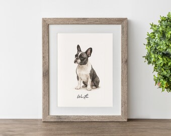 CUSTOM PET PORTRAIT/Watercolor Pet Portrait-white/Custom Pet Memorial/Portrait Dog Cat Portrait/Pet Illustration/Dog Portrait/Christmas Gift