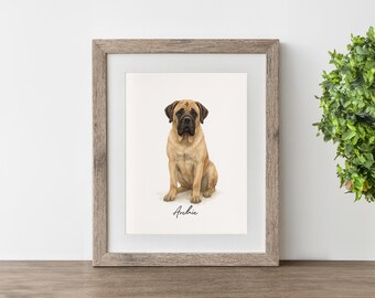 CUSTOM PET PORTRAIT/Watercolor Pet Portrait-white/Custom Pet Memorial/Portrait Dog Cat Portrait/Pet Illustration/Dog Portrait/Christmas Gift
