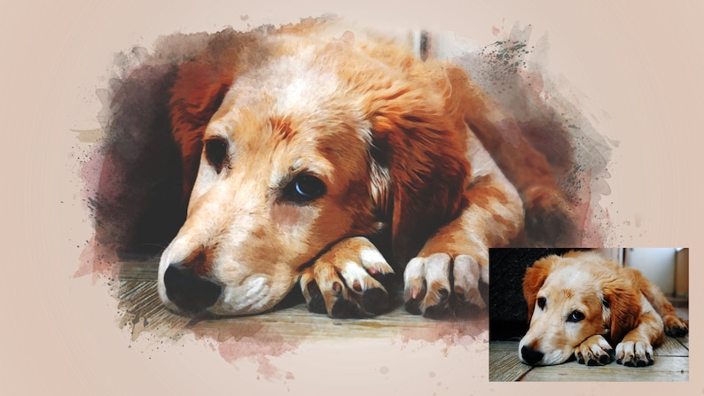 CUSTOM PET PORTRAIT/Watercolour Pet Portrait/Custom Pet Memorial/Portrait Dog Cat Portrait/Pet Illustration/Dog Portrait/Valentines Day Gift image 7