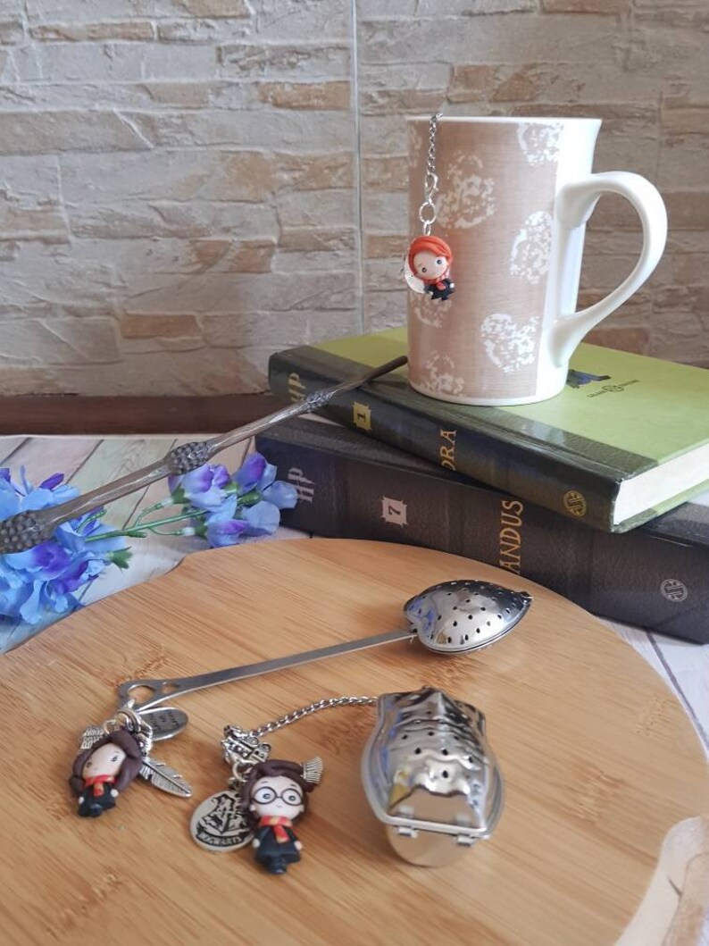 Tea infuser tea ball clay wizard fimo kawaii bookslovers Etsy