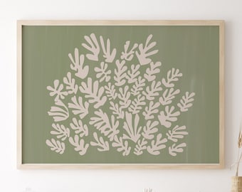 Lámina abstracta de Matisse: Decoración de pared moderna de mediados de siglo (Descarga digital)