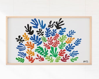 Arte inspirado en Matisse para Samsung Frame TV: Abstracto colorido (Descarga digital)