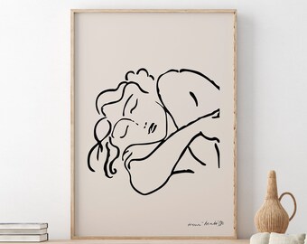 Lámina artística de Henri Matisse: Mujer: Decoración de pared moderna de mediados de siglo (descarga digital)