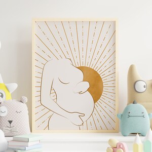 Dekoracja na ujawnienie płci dziecka, Sztuka kobiety w ciąży, Dekoracja na baby shower, Dzień matki w ciąży, Ogłoszenie o narodzinach dziecka, Dekoracja pokoju dziecięcego w stylu boho