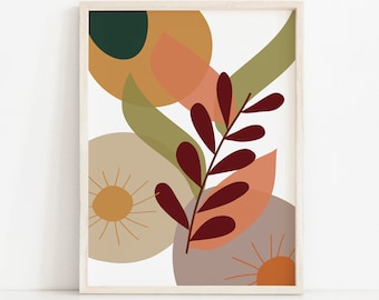 [Anthropologie] \"Arrangement in Crimson & Teal\" アート Arrangement in Crimson & Teal Wall Art - Anthropologie | Havenly