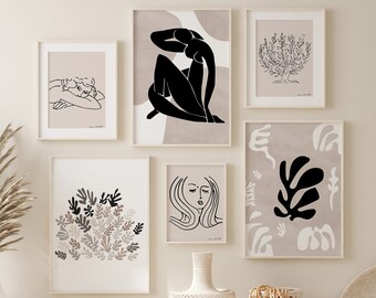 Conjunto de láminas de Matisse: Galería de pared moderna de mediados de siglo (descarga digital)