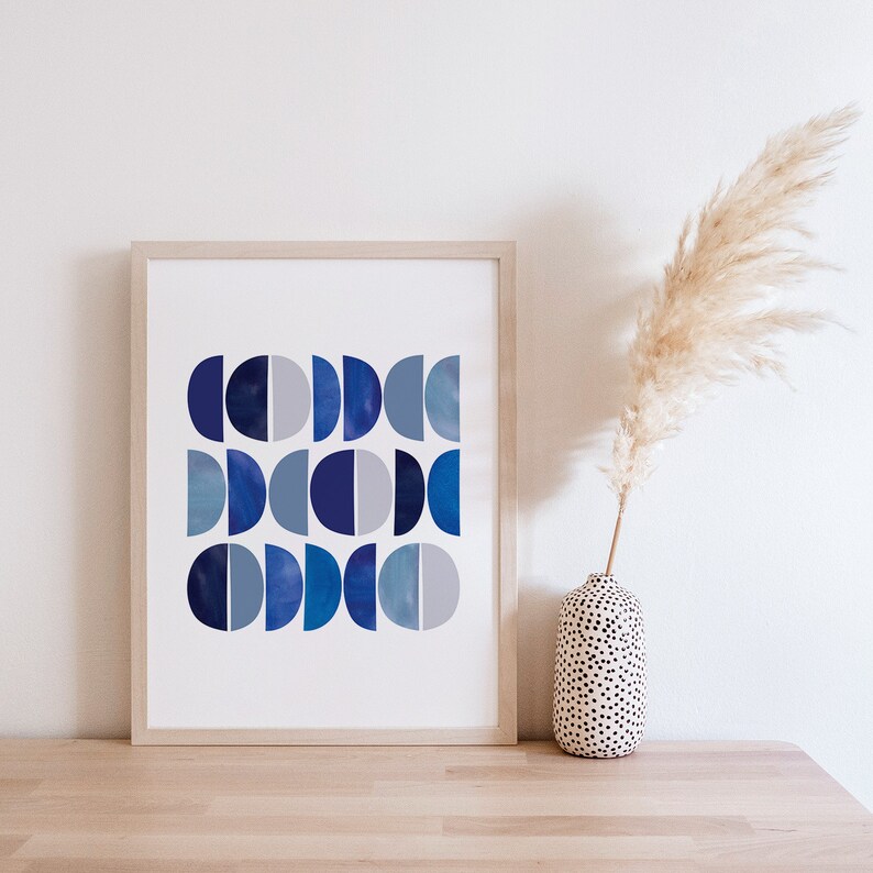 Geometric Printable Wall Art Mid Century Modern Art Print Etsy