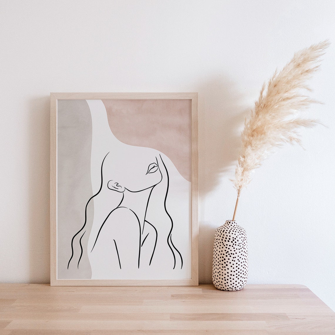 Line Art Mid Century Modern Gallery Wall Set of 3 Woman Line - Etsy