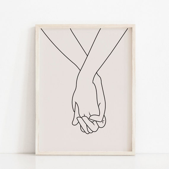 Couple Hands Printable Art Lovers Hands Line Art Neutral Etsy Couple Hands Printable Art Lovers Hands Line Art Neutral Etsy