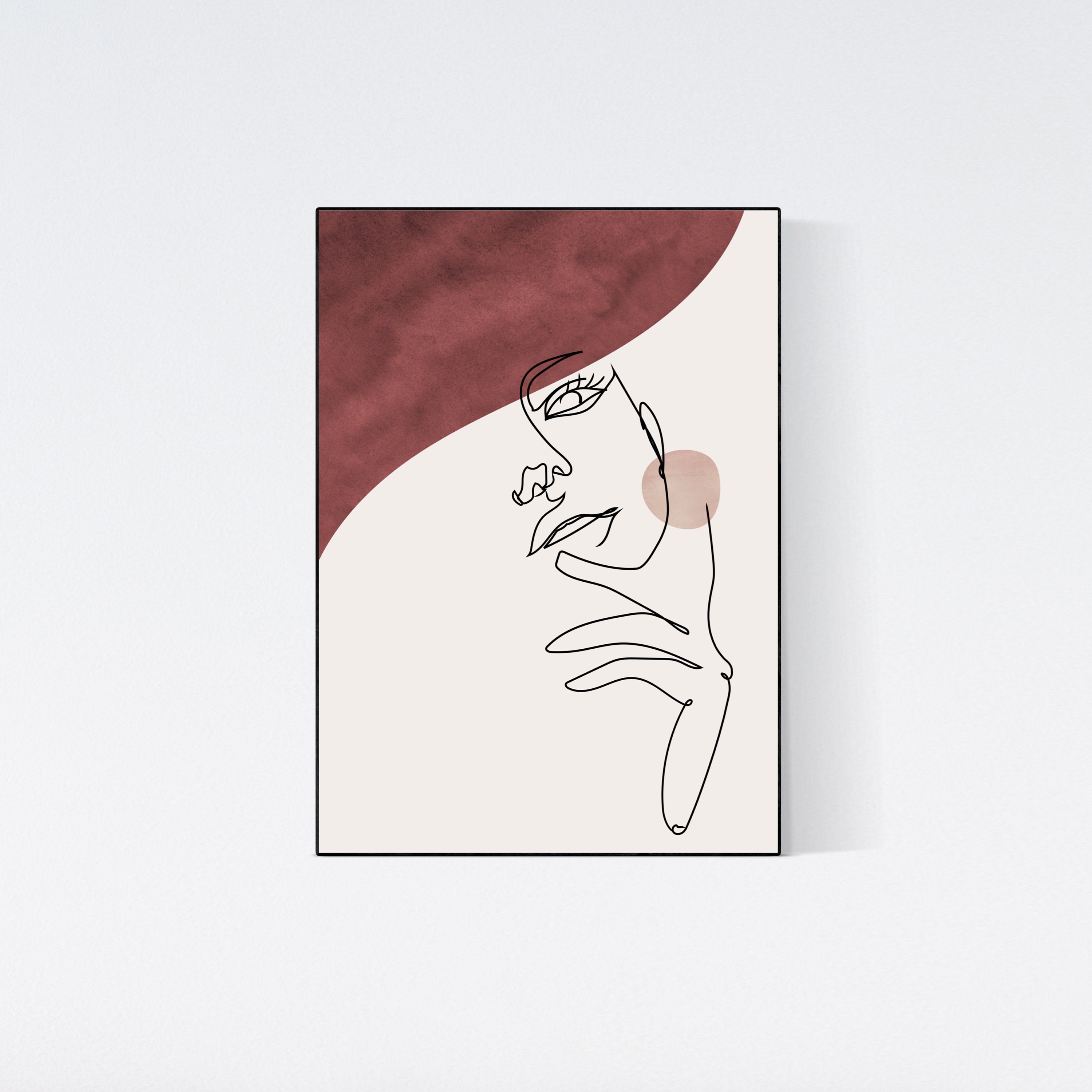 Abstract Face Line Art Printable Woman Face Single Line | Etsy