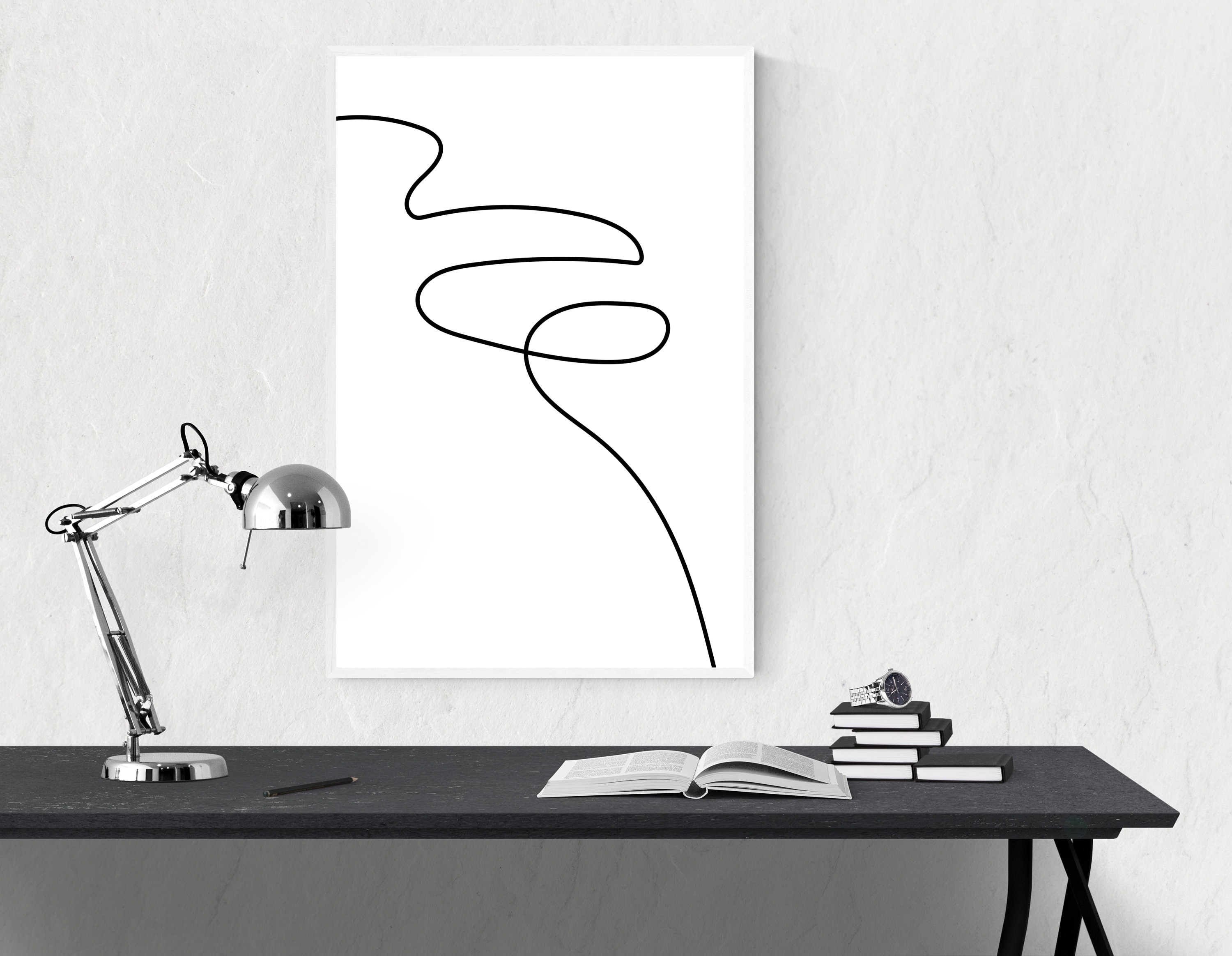 Single Line Drawing Wall Art Minimalist Line Art Abstract Etsy