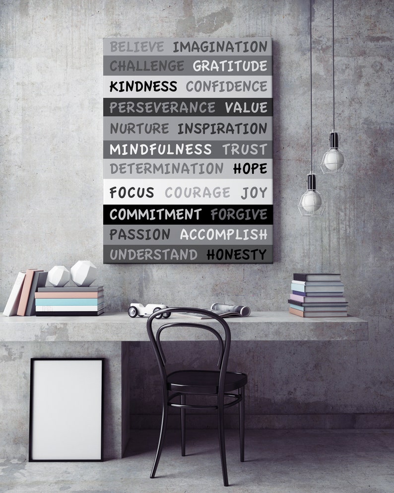 Inspirational Words Art Print Motivational Words Poster Etsy