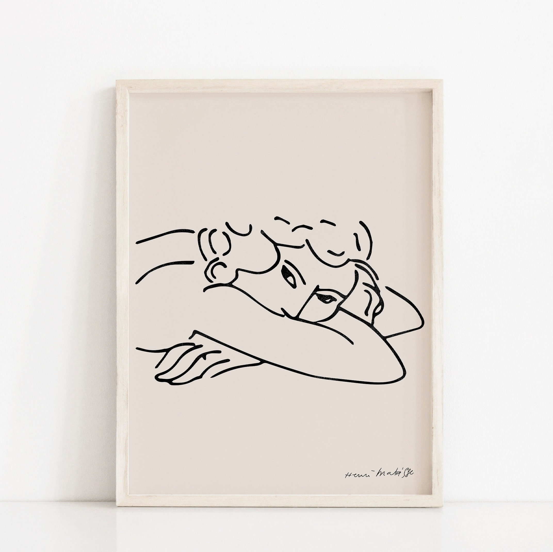 Matisse Woman Line Art Print: Mid-century Modern Wall Decor