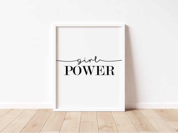 Girl Power Printable Art Girl Power Wall Art Gift for Her | Etsy