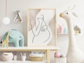 Pregnant Woman art, Gender Reveal Decoration, Baby Shower Decor, Pregnant Mom Mothers Day, Mother's Day Gift, Nursery Decor Boho Neutral product logo