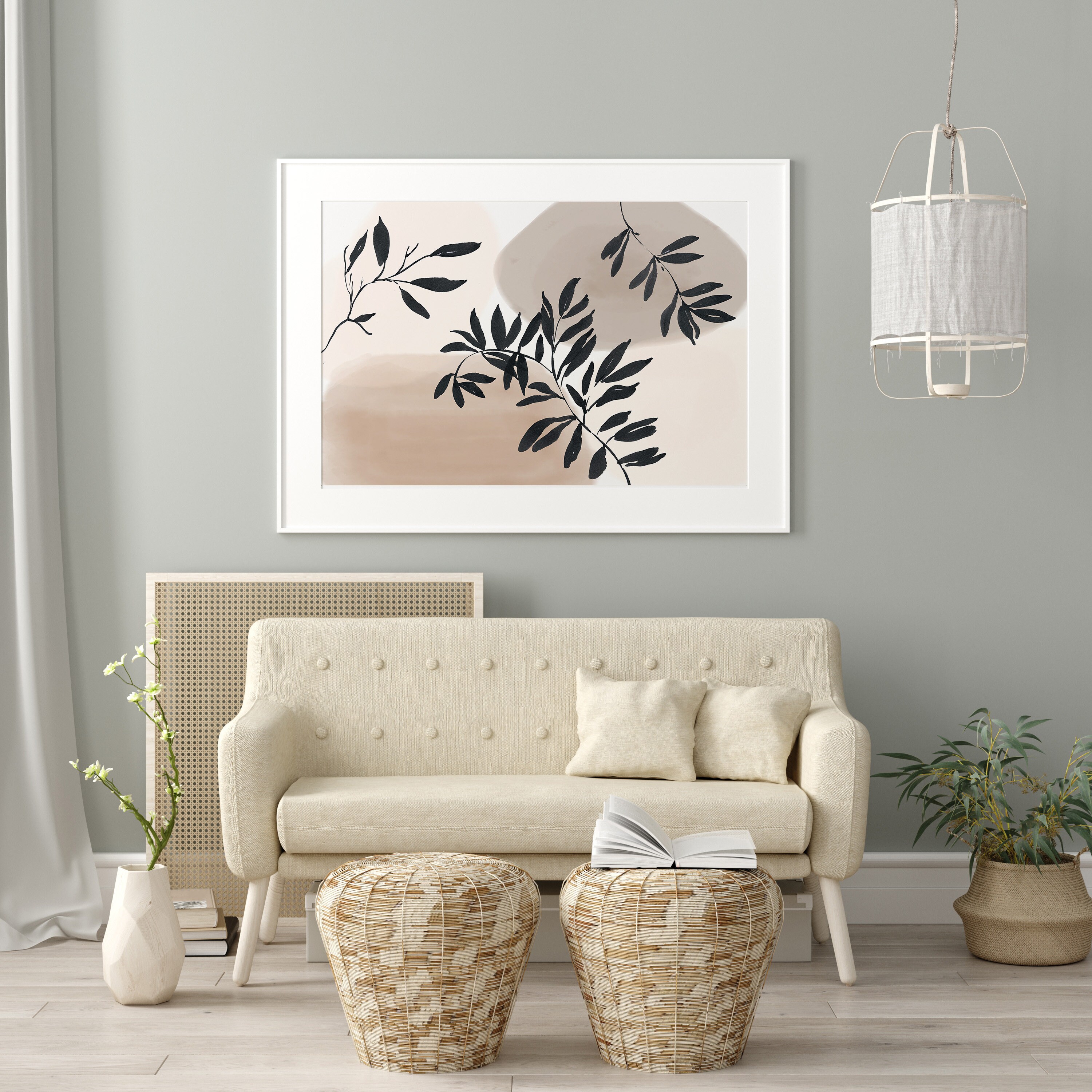 Botanical Printable Wall Decor Botany Prints Neutral Wall Etsy