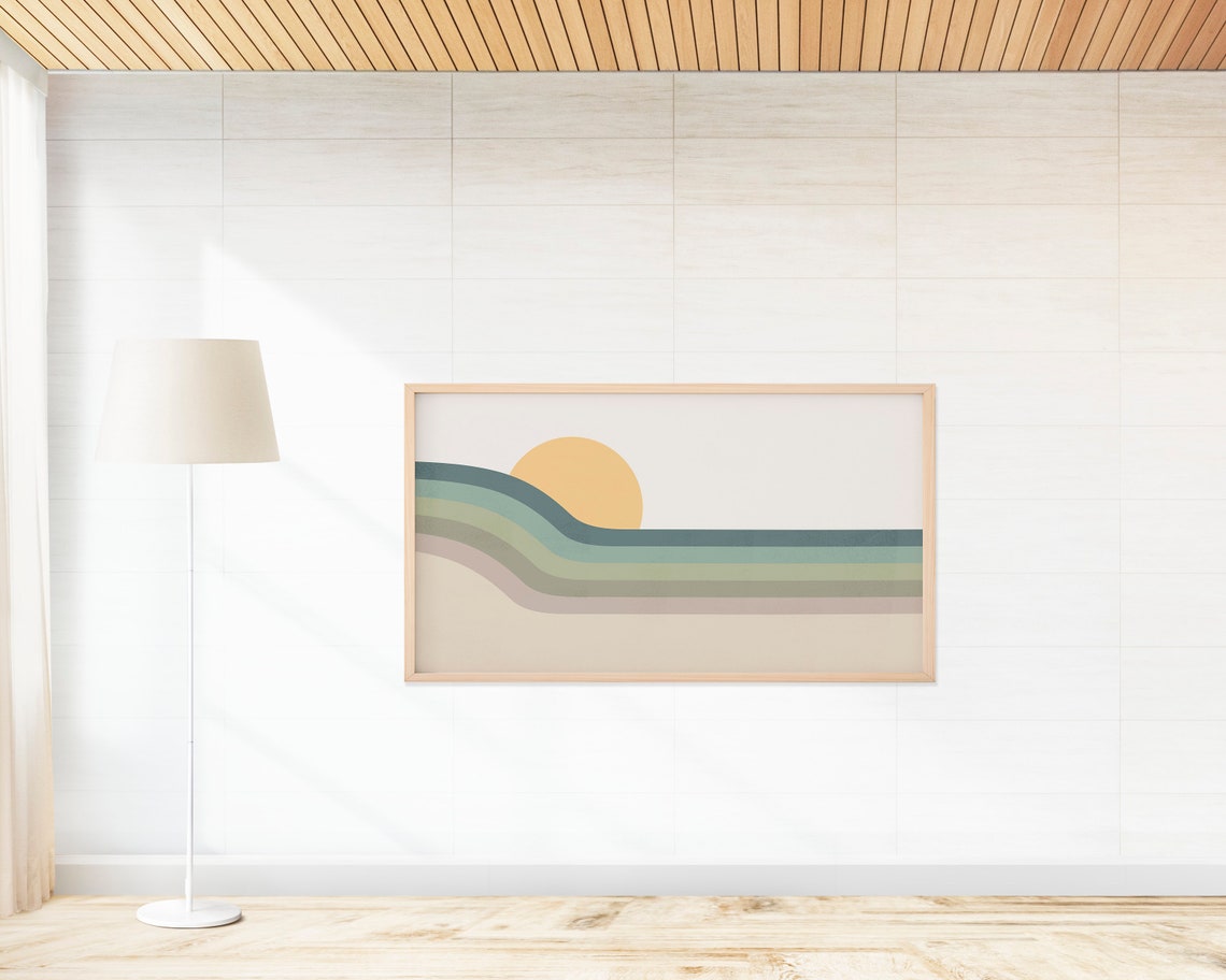 Art for Samsung Frame TV Digital Art for TV Abstract Sunset Etsy