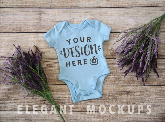 Blue Onesie Mockup Mock Up Onesies Baby Boy Girl Photography Etsy