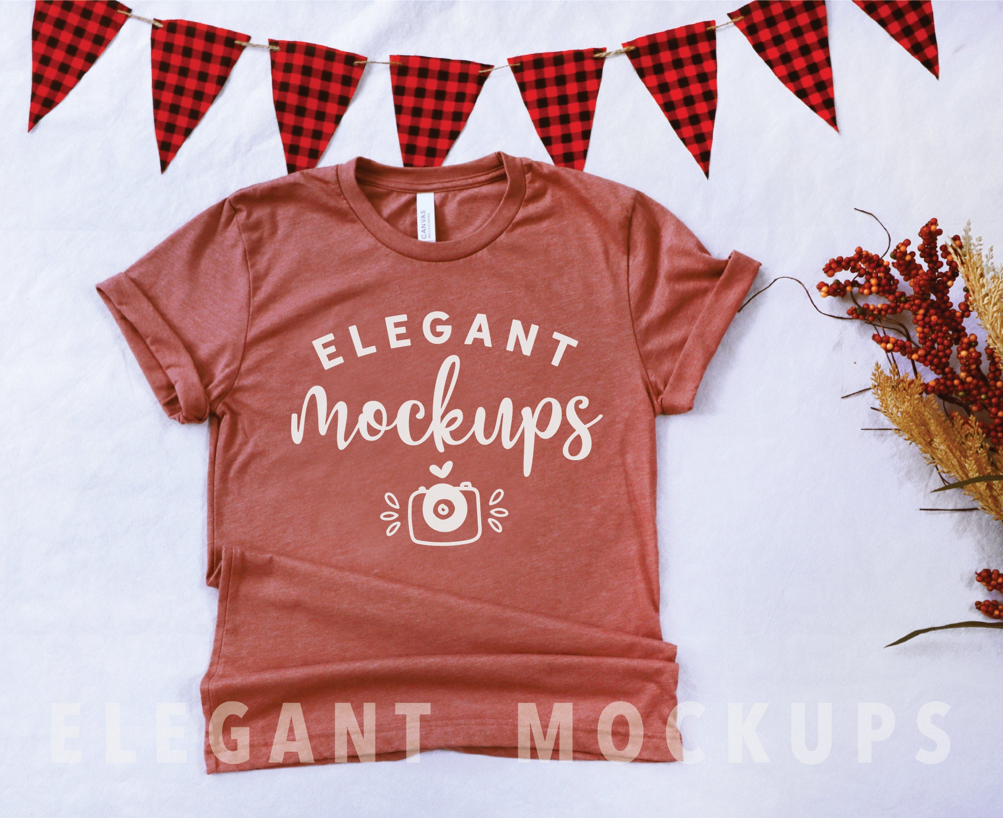 Download Bella Canvas Salmon Shirt Mockup Mock Up Photography Flatlay Etsy