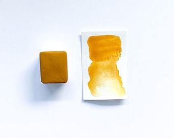 Gold Ochre light No. 334 (PY43) Origin: Verona, IT kreativascolors® Natural paint (watercolor)