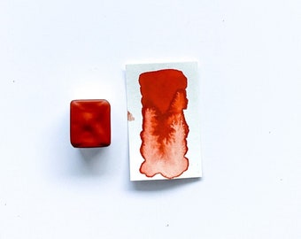 English Red Light No. 306 (PR102) Origin: England Kreativascolors® Natural Color (Watercolor Color)