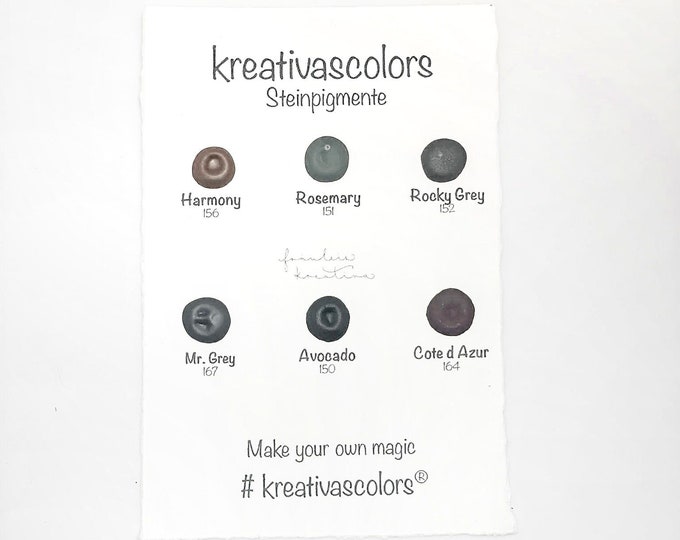 Colors of the Month February - Stone Pimente - 6 handmade #kreativascolors Color Dots - Watercolor Color / Watercolor Color