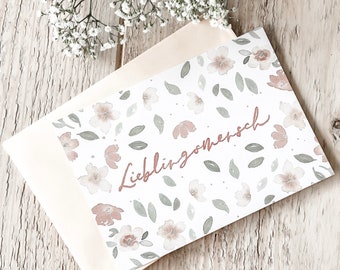 Handlettering Karte Etsy