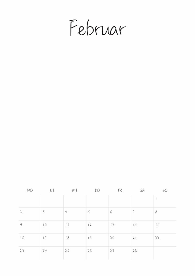 Blanco doe-het-zelf wandkalender voor 2026, 2027 en voor altijd – A4-wandkalender, ringband, aquarelpapier of mixed media om op te schilderen. afbeelding 5