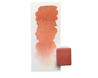 Watercolor Ember – C11 | Vintage paint, handmade, warm red brown, half pan, lightfast, True Colors
