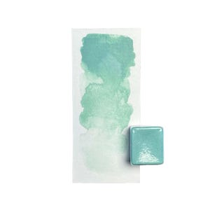Aquarellfarbe Seegras – S21 | Handgemachte Malfarbe, sanftes Grün, leicht bläulich, Künstlerbedarf, hochpigmentiert, lichtecht