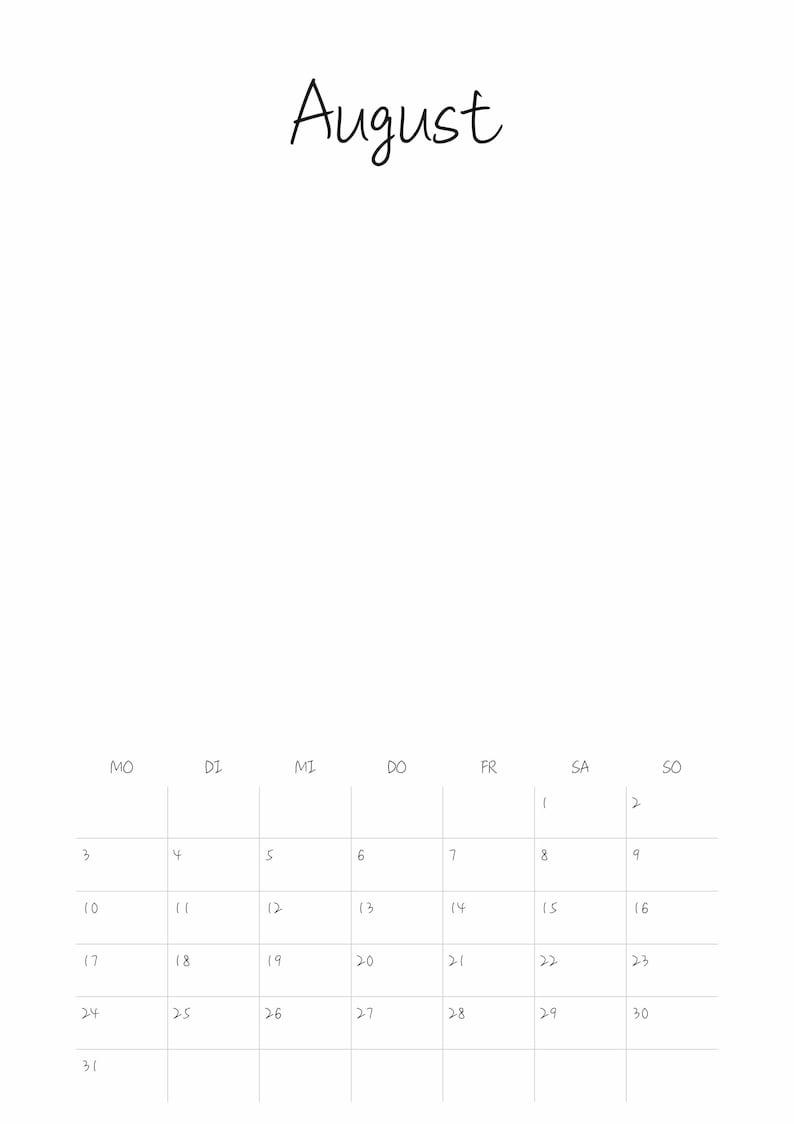 Blanco doe-het-zelf wandkalender voor 2026, 2027 en voor altijd – A4-wandkalender, ringband, aquarelpapier of mixed media om op te schilderen. afbeelding 11