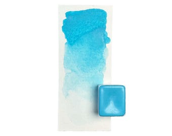 Watercolor Paint Polar – S12 | Handmade watercolor paint, vivid blue, northern lights hue, art supplies, highly pigmented, lightfast