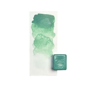 Aquarellfarbe Jade – S22 | Handgemachte Malfarbe, sattes Grün, natürlich, Künstlerbedarf, hochpigmentiert, lichtecht