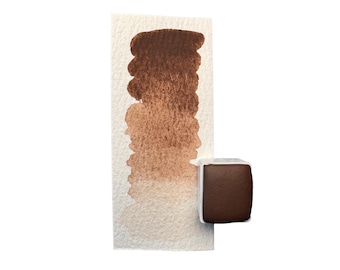 Watercolor Cocoa – C14 | Vintage paint, handmade, warm brown, half pan, lightfast, True Colors