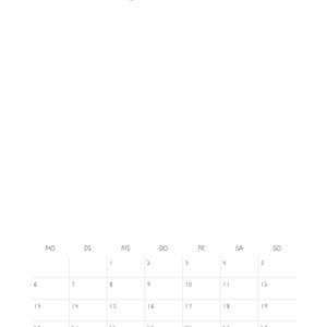 Blanco doe-het-zelf wandkalender voor 2026, 2027 en voor altijd – A4-wandkalender, ringband, aquarelpapier of mixed media om op te schilderen. afbeelding 10