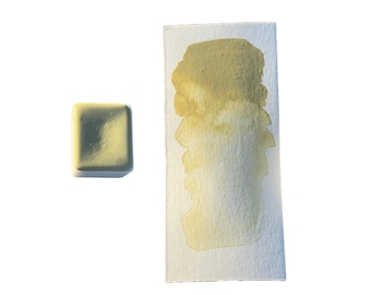 Lindocker - Watercolor paint T23 | Muted yellow-green, highly opaque, lightfast, semi-staining