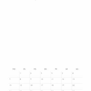 Blanco doe-het-zelf wandkalender voor 2026, 2027 en voor altijd – A4-wandkalender, ringband, aquarelpapier of mixed media om op te schilderen. afbeelding 12