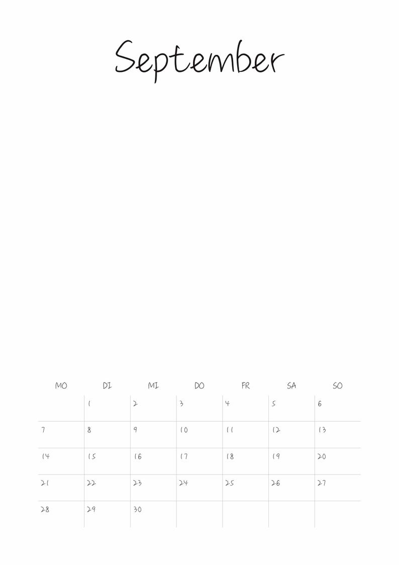 Blanco doe-het-zelf wandkalender voor 2026, 2027 en voor altijd – A4-wandkalender, ringband, aquarelpapier of mixed media om op te schilderen. afbeelding 12