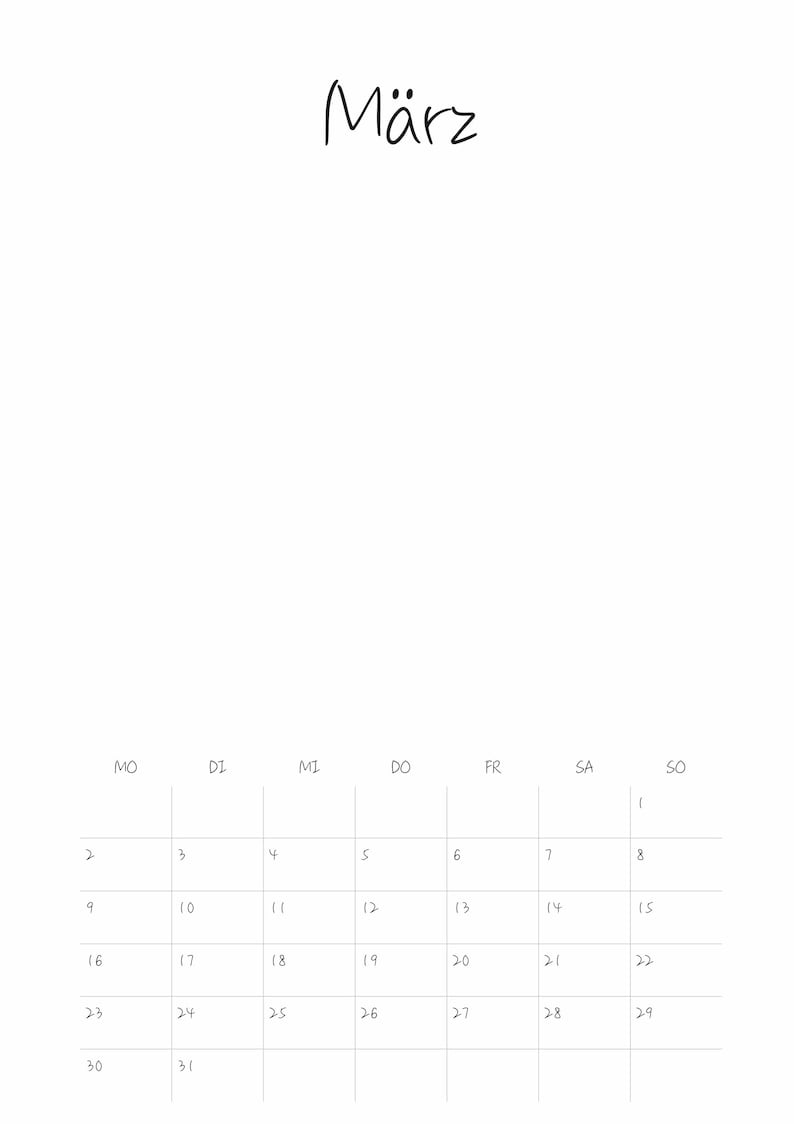Blanco doe-het-zelf wandkalender voor 2026, 2027 en voor altijd – A4-wandkalender, ringband, aquarelpapier of mixed media om op te schilderen. afbeelding 6
