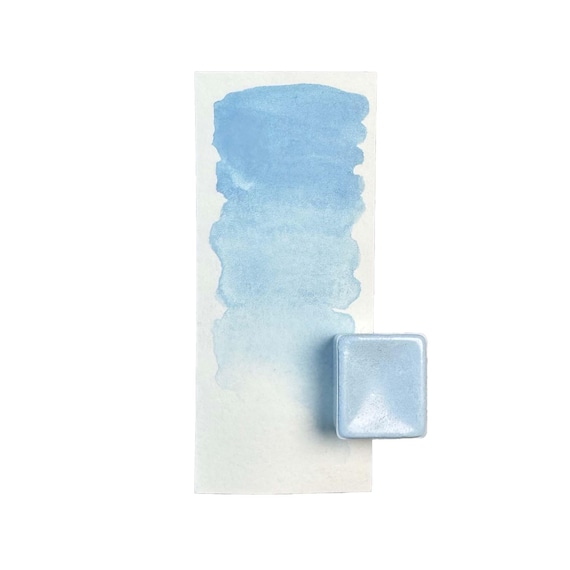 Aquarellfarbe Chambray Blue – S09 | Handgemachte Malfarbe, hellblau, vegan, zartes Kobaltblau, Künstlerbedarf, color chart, urban sketching