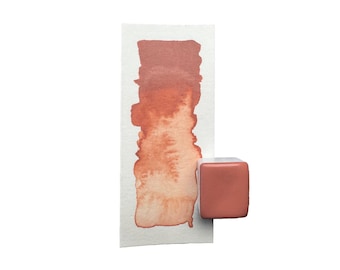 Watercolor Canyon – S39 | Handmade paint, reddish ochre, soft natural tone, artist supply, highly pigmented, half pan, lightfast