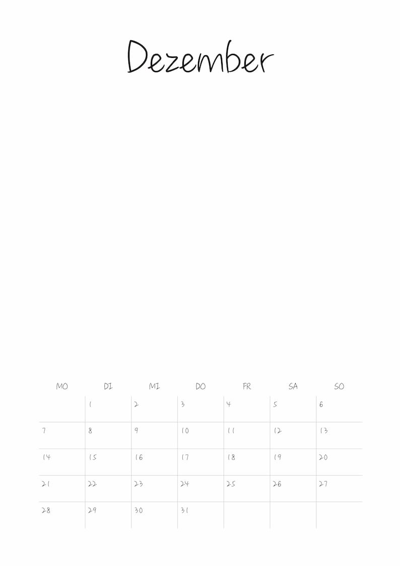 Blanco doe-het-zelf wandkalender voor 2026, 2027 en voor altijd – A4-wandkalender, ringband, aquarelpapier of mixed media om op te schilderen. afbeelding 15