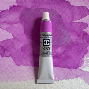 Watercolor Cosmic – NT08 | Neon pastel, handmade paint, violet pink, artist supply, urban sketching, neon tone, 14ml / 0.47 fl oz Tube