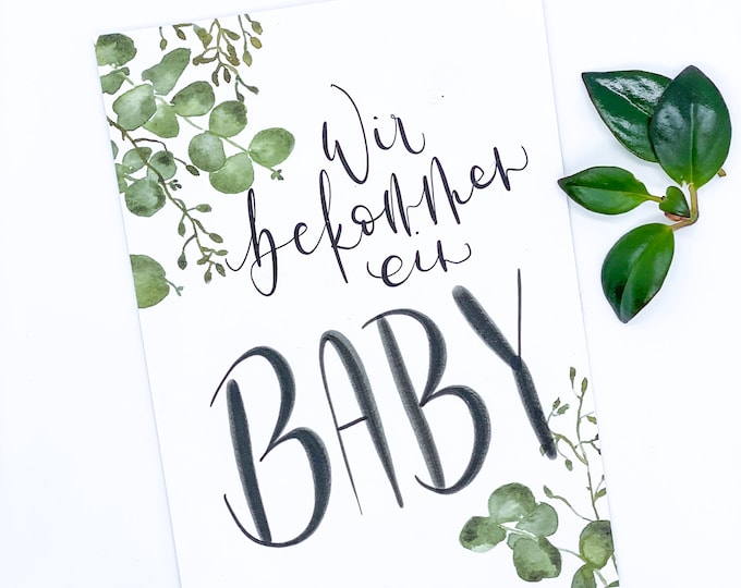 We're having a baby - announcement card