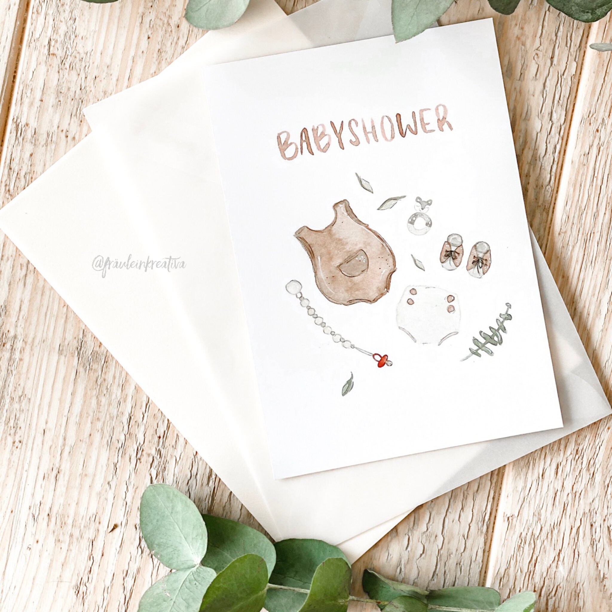 Baby Shower Party Karte mit Babymotiven mit Umschlag aus | Etsy Baby Shower Party Karte mit Babymotiven mit Umschlag aus | Etsy