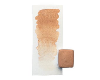 Watercolor Cinnamon – C08 | Vintage paint, handmade, shimmering brown, half pan, lightfast, True Colors