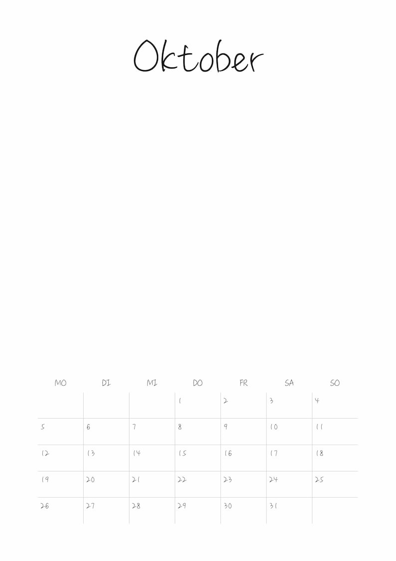 Blanco doe-het-zelf wandkalender voor 2026, 2027 en voor altijd – A4-wandkalender, ringband, aquarelpapier of mixed media om op te schilderen. afbeelding 13