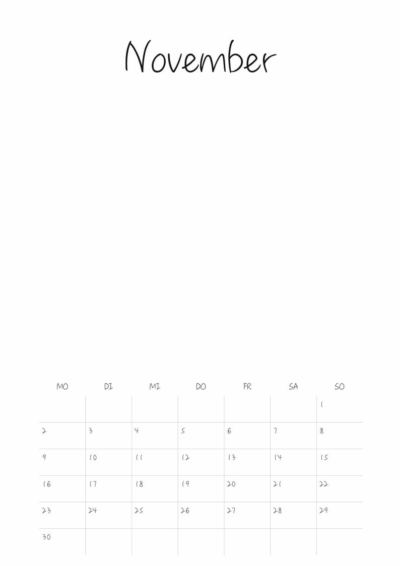 Blanco doe-het-zelf wandkalender voor 2026, 2027 en voor altijd – A4-wandkalender, ringband, aquarelpapier of mixed media om op te schilderen. afbeelding 14