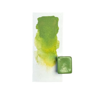 Watercolor paint Lenz – S23 | Handmade paint, intense spring green, artist supplies, highly pigmented, lightfast